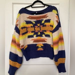 Free People Aztec sweater xs